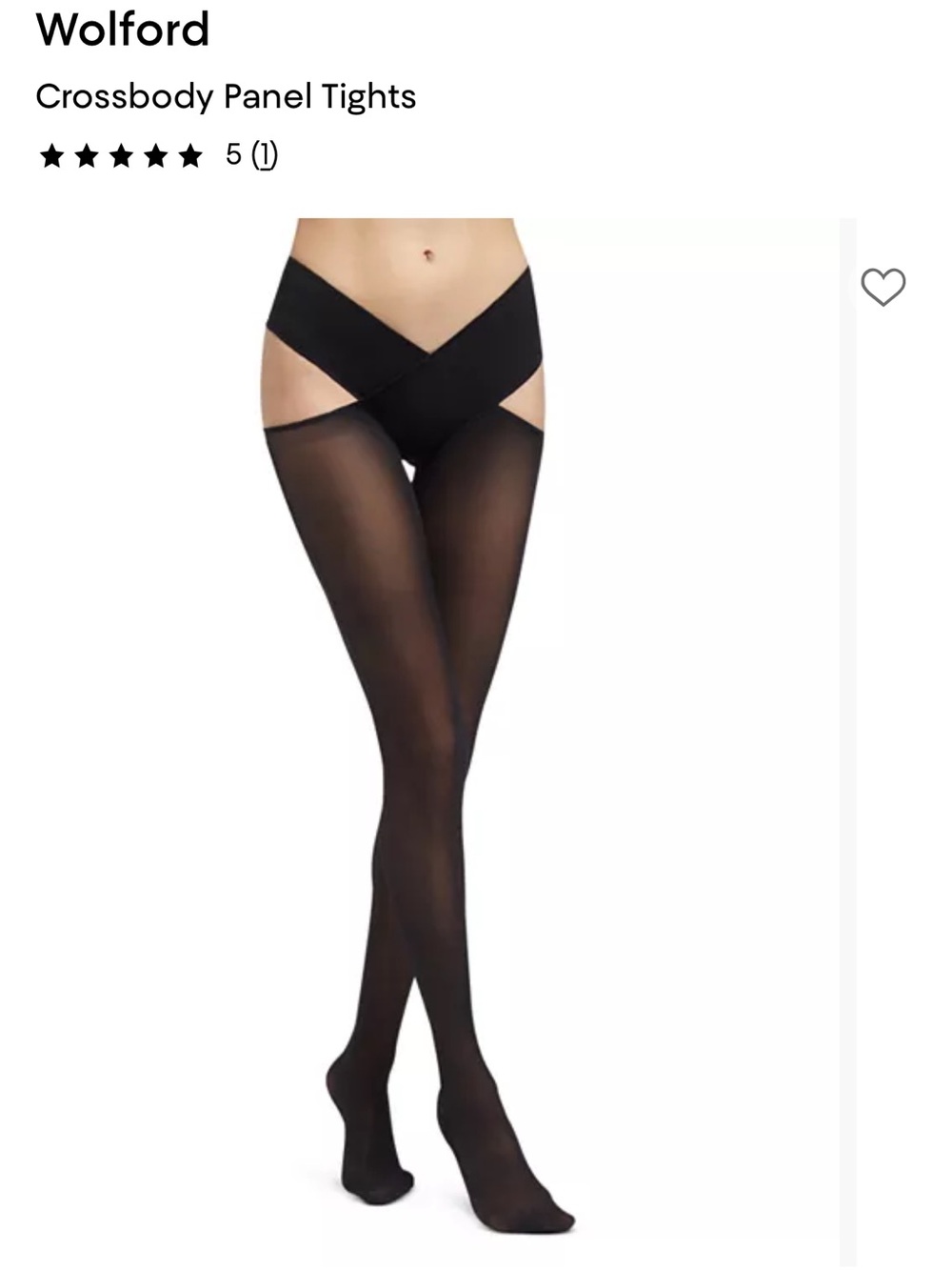 Wolford Black Sheer Cutout Waist Tights